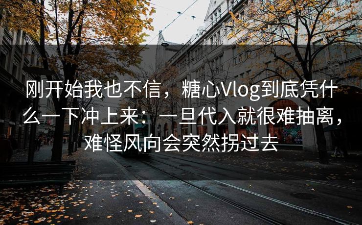 刚开始我也不信，糖心Vlog到底凭什么一下冲上来：一旦代入就很难抽离，难怪风向会突然拐过去  第1张