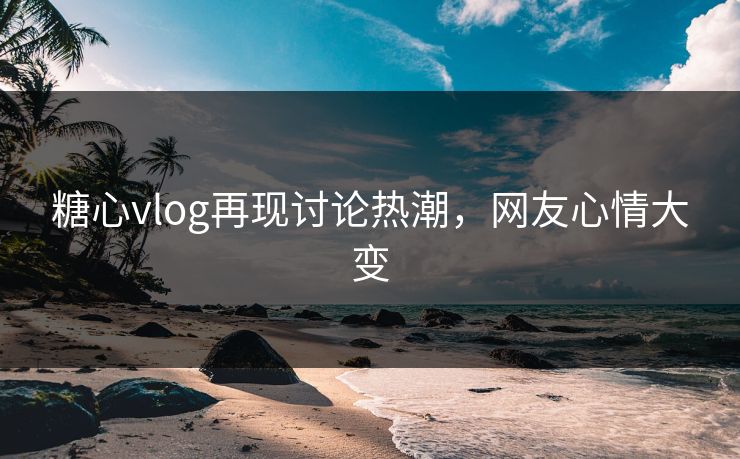 糖心vlog再现讨论热潮，网友心情大变  第1张