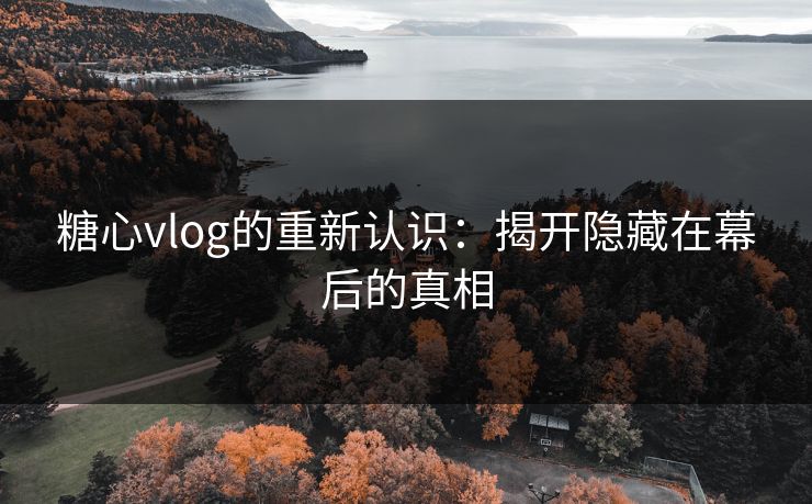 糖心vlog的重新认识：揭开隐藏在幕后的真相