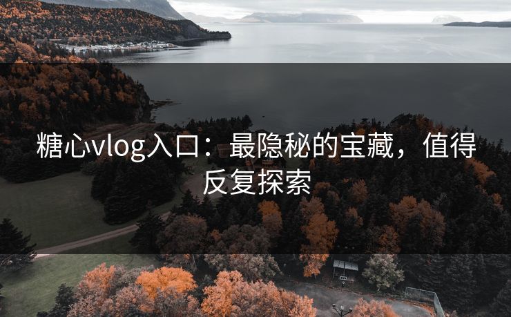 糖心vlog入口：最隐秘的宝藏，值得反复探索