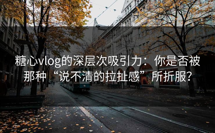 糖心vlog的深层次吸引力：你是否被那种“说不清的拉扯感”所折服？